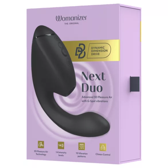 Womanizer Next Duo - 2v1 vibrátor na bod G (černý)