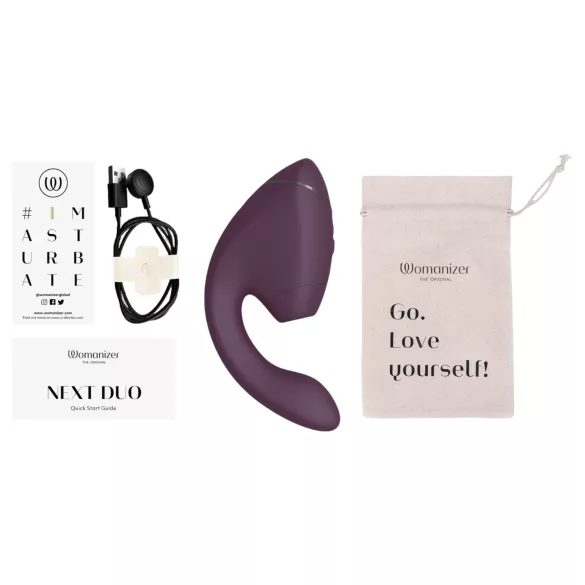 Womanizer Next Duo - vibrátor na bod G a klitorální stimulátor - fialový