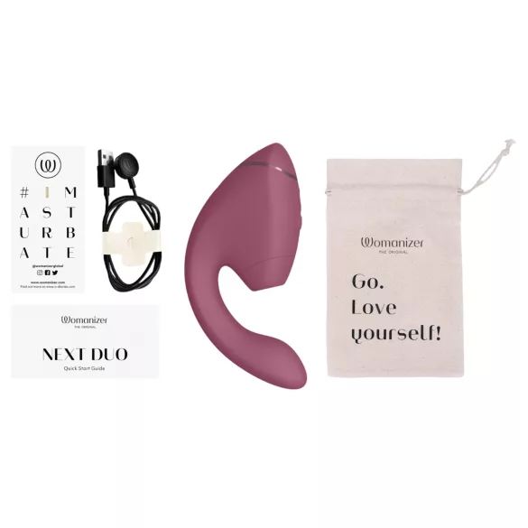Womanizer - vibrátor na G-bod a klitoris 2v1 - růžová