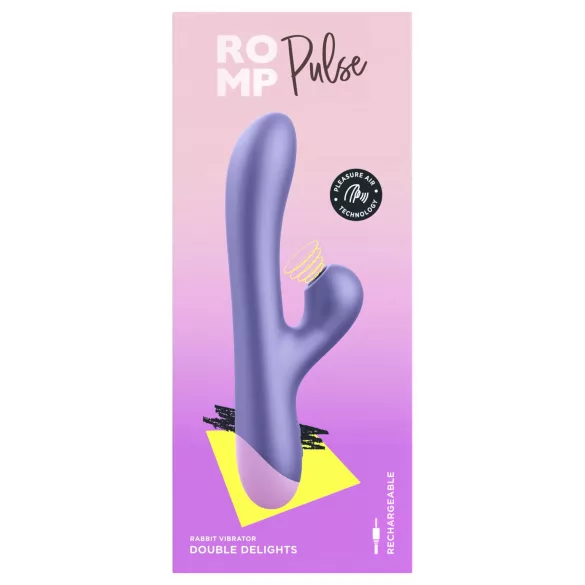 ROMP Pulse - vibrátor na G-bod s tlakovou stimulací klitorisu - fialová