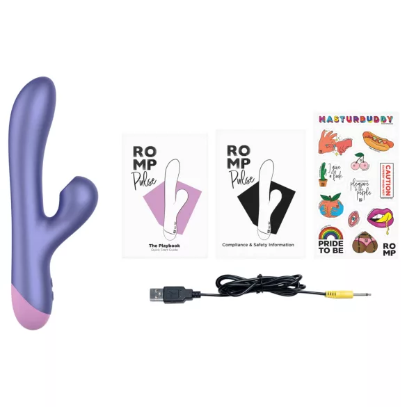 ROMP Pulse - vibrátor na G-bod s tlakovou stimulací klitorisu - fialová