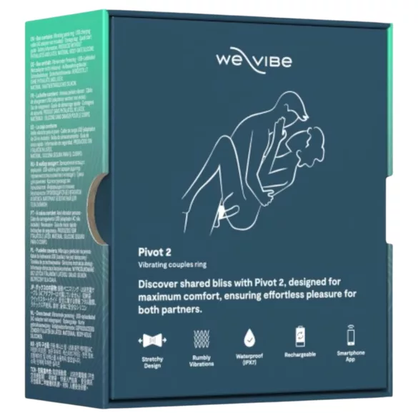 We-Vibe Pivot 2 - chytrý vibrační erekční kroužek - modrý
