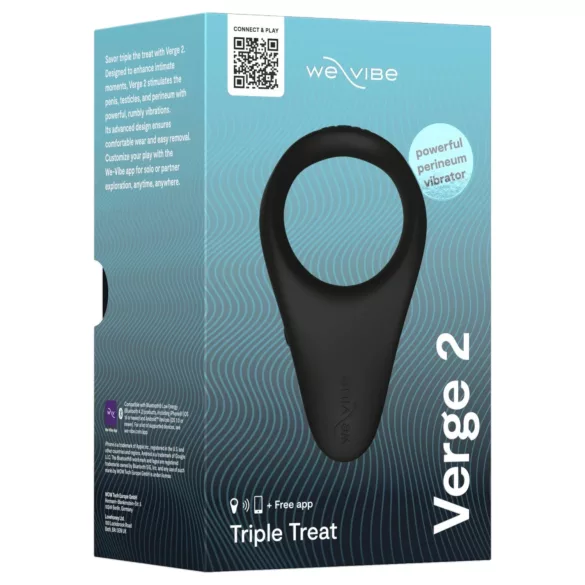 We-Vibe Verge 2 - Vibrační kroužek na penis ovládaný aplikací pro muže (černý)