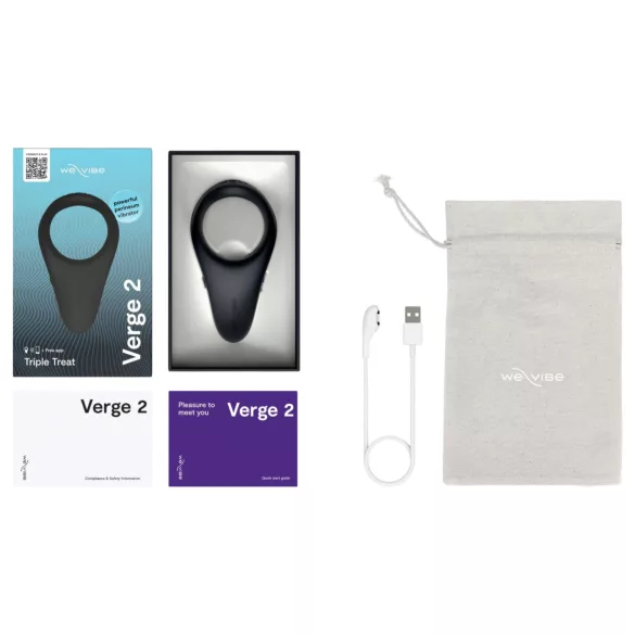We-Vibe Verge 2 - Vibrační kroužek na penis ovládaný aplikací pro muže (černý)