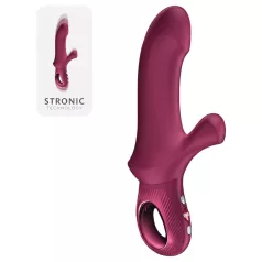   Fun Factory Bi Stronic Curve - přirážecí vibrátor s klitorálním ramenem (červený)