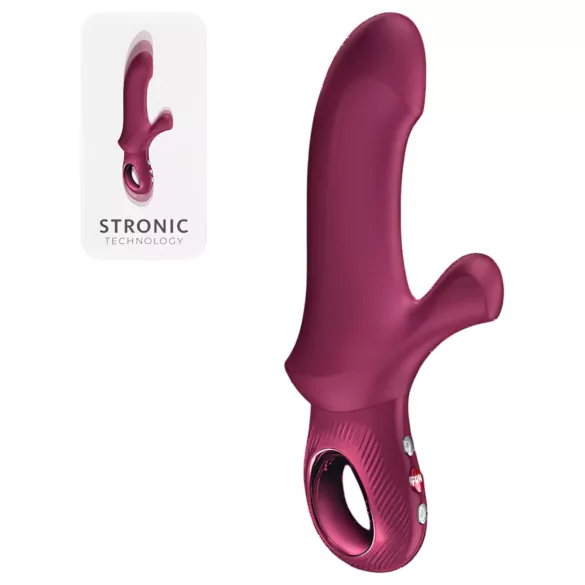 Fun Factory Bi Stronic Curve - přirážecí vibrátor s klitorálním ramenem (červený)