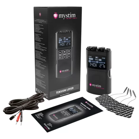 mystim Tension Lover 2 - elektro stimulátor sada - digitální - černý