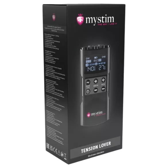 mystim Tension Lover 2 - elektro stimulátor sada - digitální - černý