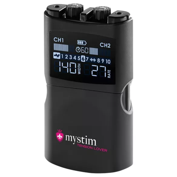 mystim Tension Lover 2 - elektro stimulátor sada - digitální - černý
