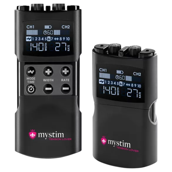 mystim Tension Lover 2 - elektro stimulátor sada - digitální - černý