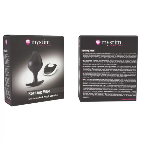 Mystim - elektro anální vibrátor - vibrační, černý