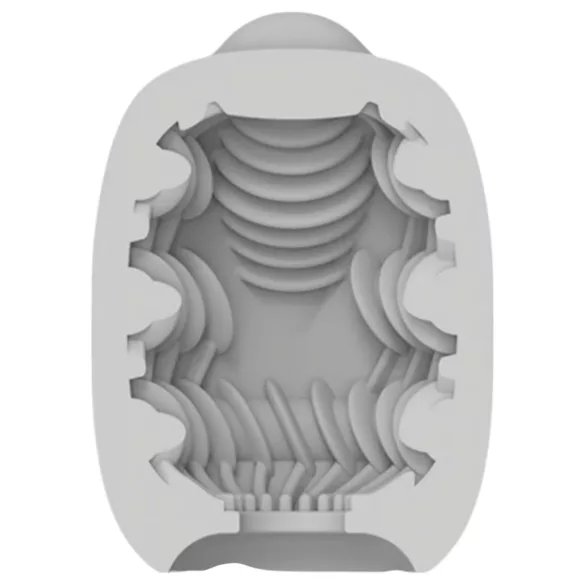 VIBEGGS Ribs Delight - vibrační vajíčko masturbátor - bílý