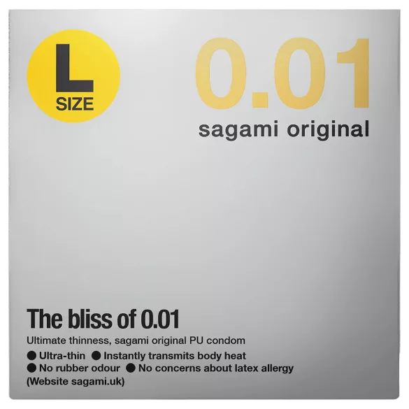 Sagami Original 0,01 L - kondom - ultra tenký - 58mm (1 kus)