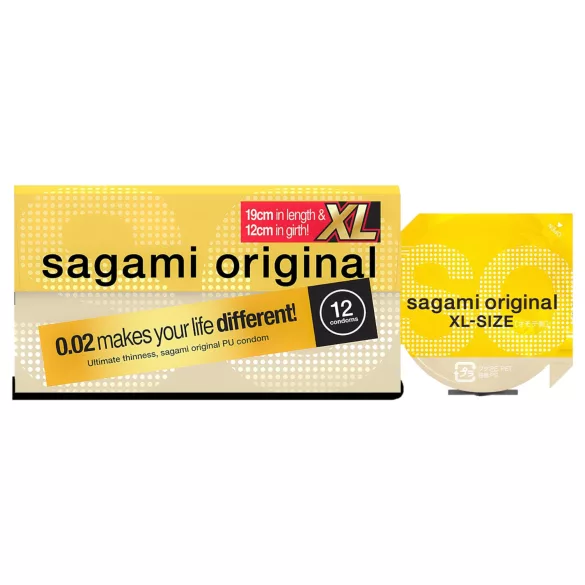 Sagami Original 0,02 XL - kondom - extra velký - 61mm - 12 ks
