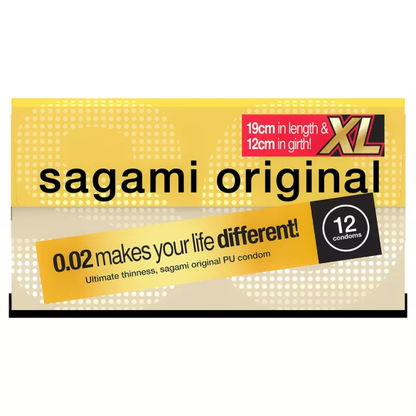 Sagami Original 0,02 XL - kondom - extra velký - 61mm - 12 ks