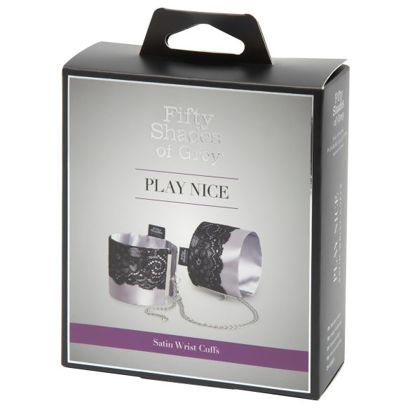 Padesát odstínů šedi - saténová pouta (stříbrné)