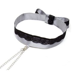   Fifty Shades Play Nice - nipple clips with collar (black-silver)
