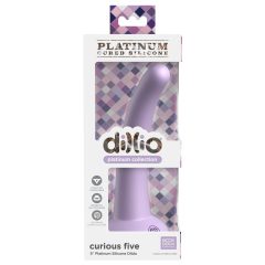   Dillio Curious Five - lepivé silikonové dildo (15 cm) - fialové