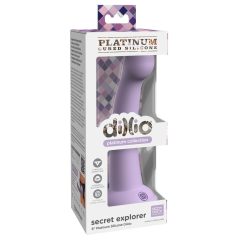   Dillio Secret Explorer - silikonové dildo s lepivými prsty (17 cm) - fialové