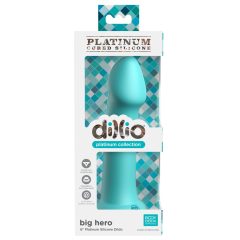   Dillio Big Hero - silikonové dildo s lepivými prsty (17 cm) - tyrkysové