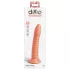 Dillio Wild Thing - vroubkované dildo (19 cm) - oranžové