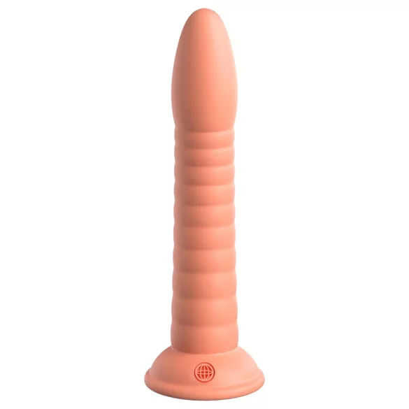Dillio Wild Thing - vroubkované dildo (19 cm) - oranžové