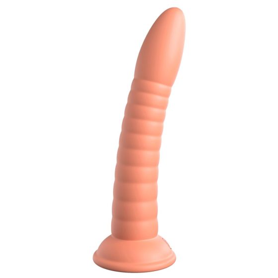 Dillio Wild Thing - silikonové dildo s drážkami (19 cm) - oranžové