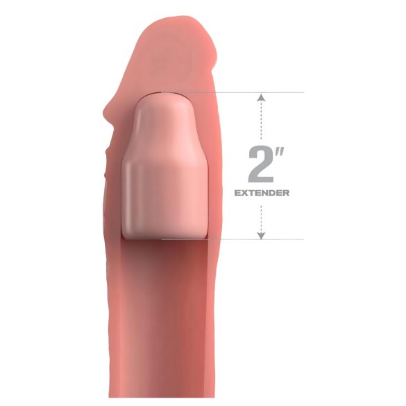 X-TENSION Elite 2 - návlek na penis s kroužkem na varlata - tělová barva