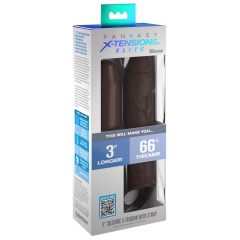 X-TENSION Elite 3 - penis sheath with scrotum (brown)