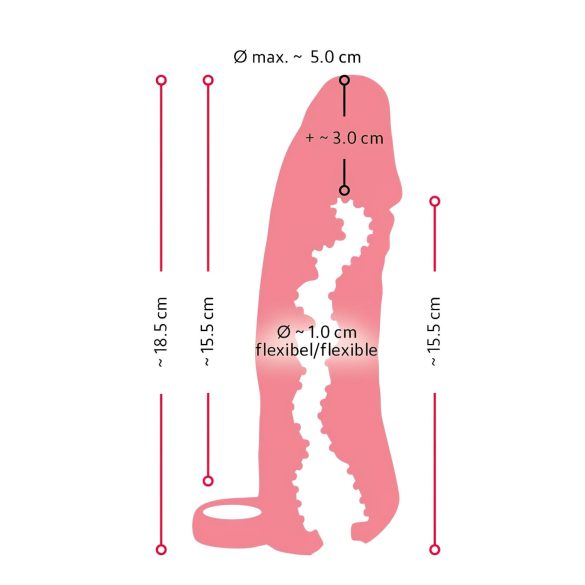 Nature Skin - návlek na penis a umělá vagína - 18 cm - tělová