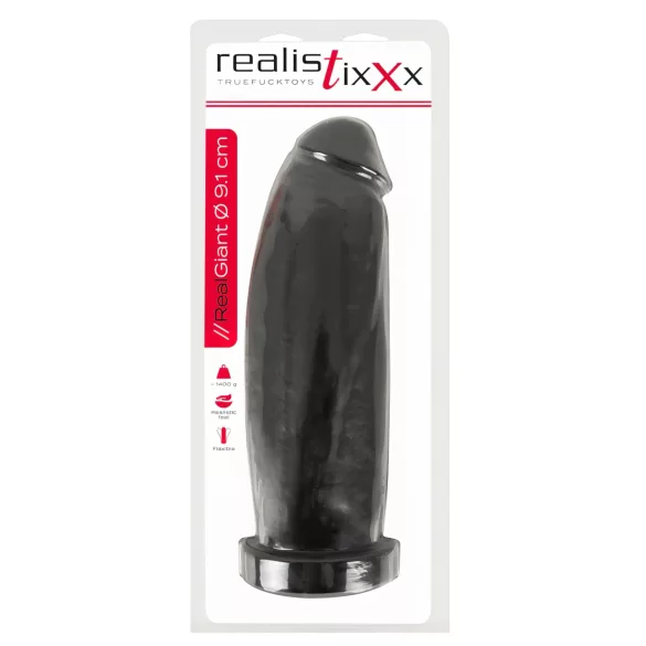 realistixxx Real Giant - giga dildo - 30 cm (černý)