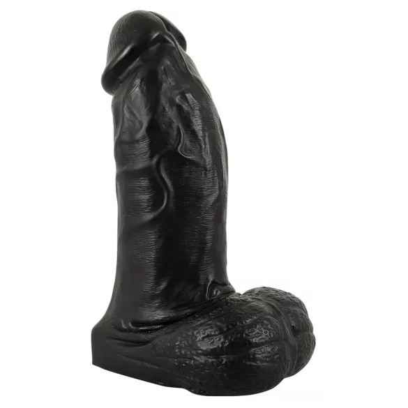 Realistixxx - realistický dildo s varlaty - velký - černý - 22 cm