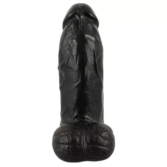 Realistixxx - realistický dildo s varlaty - velký - černý - 22 cm