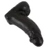 Realistixxx - realistický dildo s varlaty - velký - černý - 22 cm