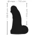 Realistixxx - realistický dildo s varlaty - velký - černý - 22 cm