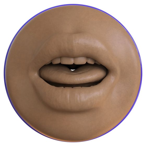 Fleshlight Boost Blow - realistický masturbátor do úst (hnědý)