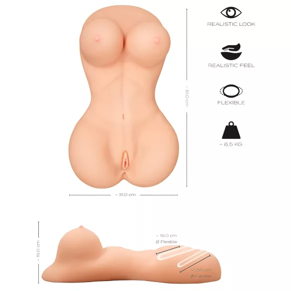 Realistixxx - realistický ženský torzo - realistický masturbátor