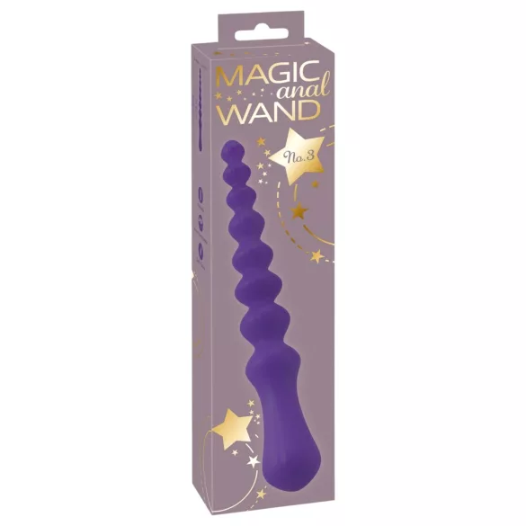 You2Toys - anální dildo s kuličkami - flexibilní, fialové