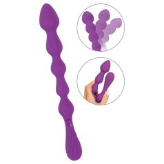   You2Toys - anální dildo s kuličkami - flexibilní, fialové