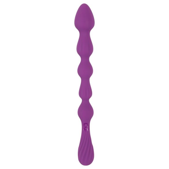 You2Toys - anální dildo s kuličkami - flexibilní, fialové