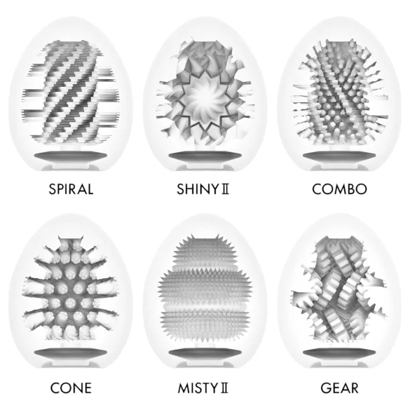 TENGA - sada masturbátorů vejce - silnější stimulace - 6 ks