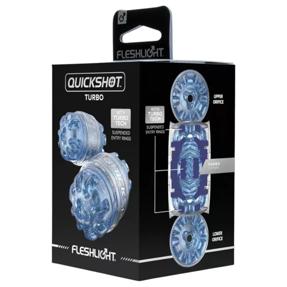 Fleshlight Quickshot Turbo - cestovní masturbátor - modrý