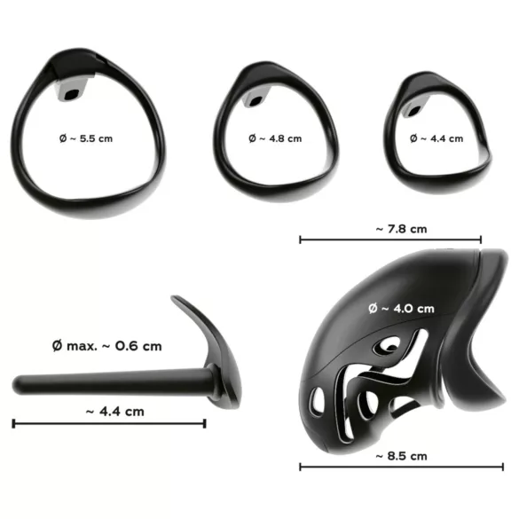 You2Toys - klec na penis s plugem - černá