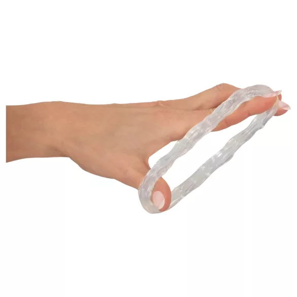 Beau Coeur Parinor - erekční kroužek na penis a varlata - transparentní