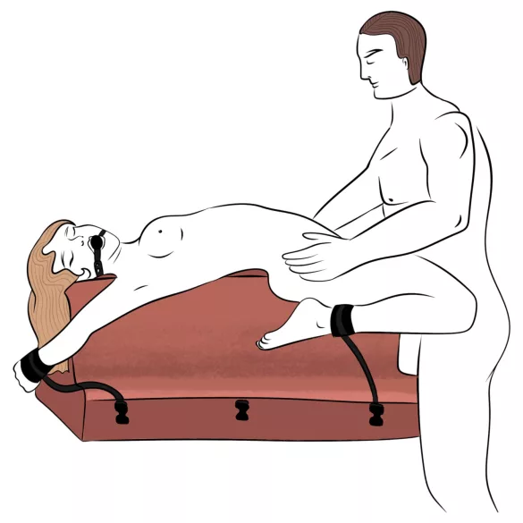 Liberator - sexuální polštář s pouty (černý)