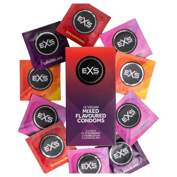 EXS - kondomy - mix příchutí - 12 kusů