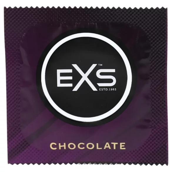 EXS - kondom s čokoládovou příchutí - černý - 100 ks