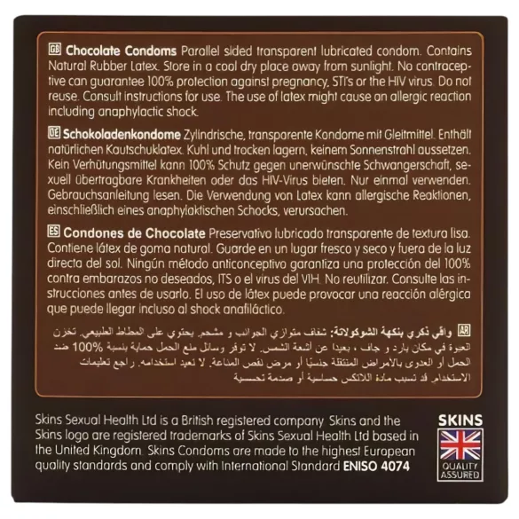 Skins - kondom s čokoládovou příchutí - 4 ks