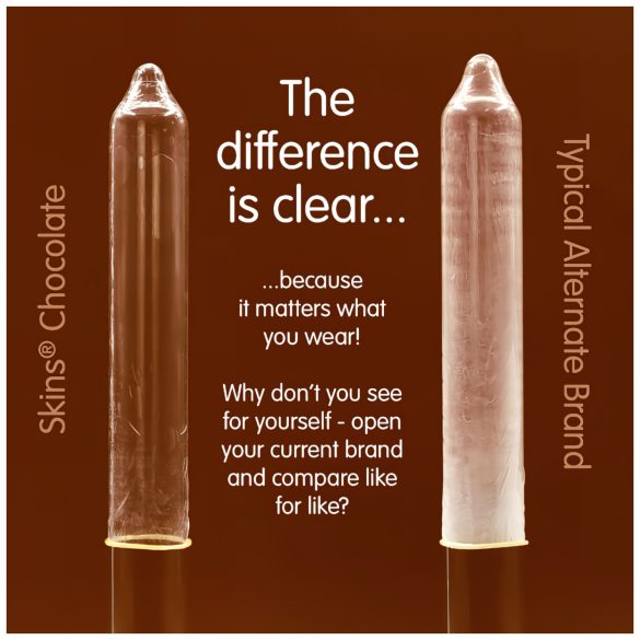 Skins - kondomy s čokoládovou příchutí - 8 ks