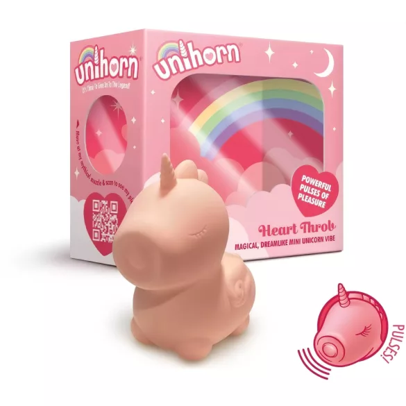 Unihorn Heart Throb - vibrátor na klitoris - dobíjecí - silikon - růžový